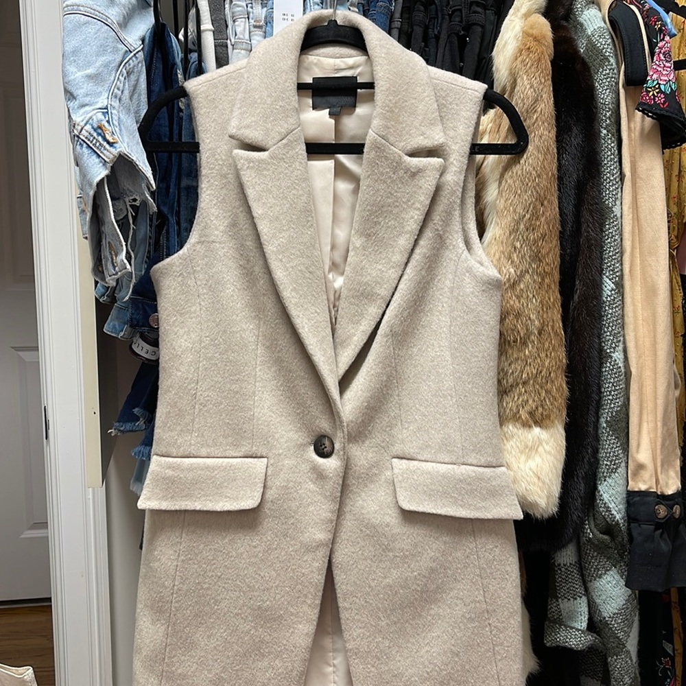 Intermix wool and cashmere vest